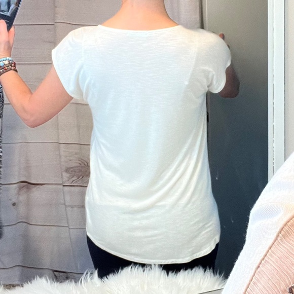 🔥2/$10 |•MAURICES•| Beaded Sequined Sheer Cream Top Size Small - Picture 7 of 12